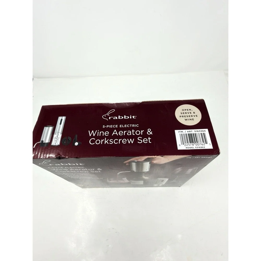 Rabbit‎ Electric Wine Tool Set - 5-Piece Wine Accessory Collection